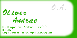 oliver andrae business card